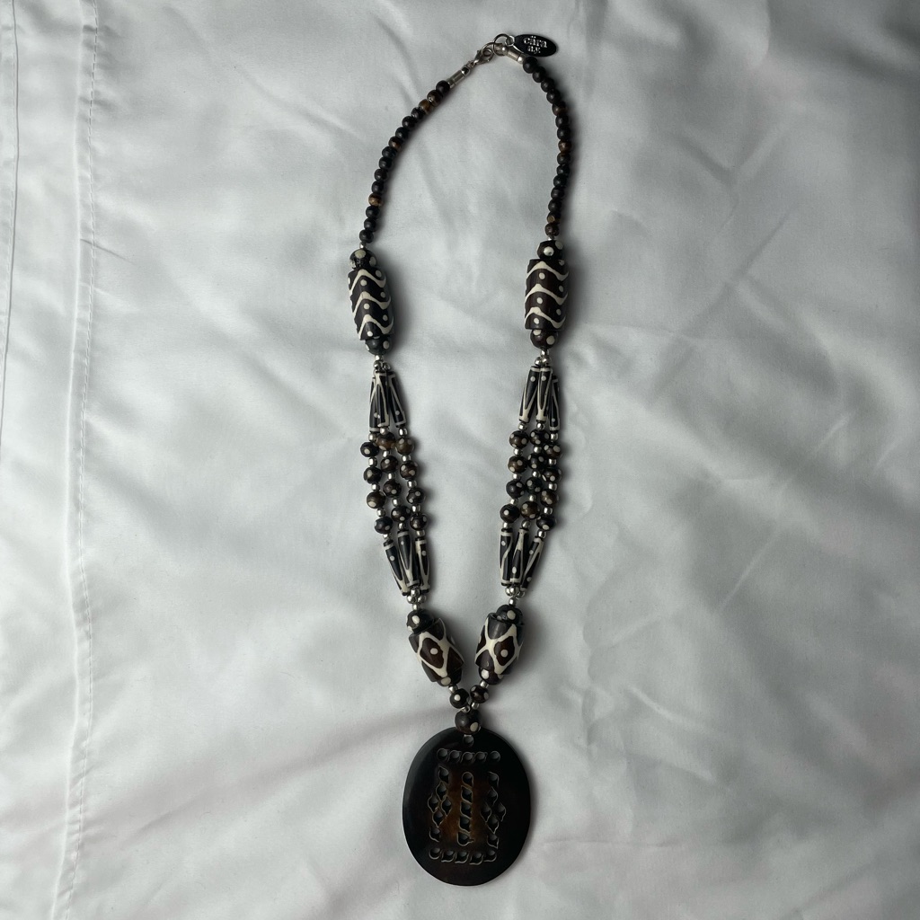 Cara Ny Bohemian Wooden Beaded Necklace